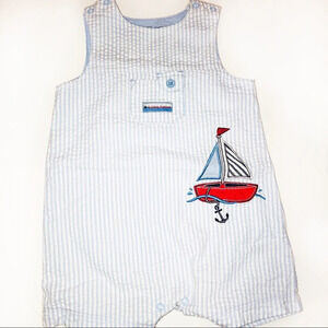 Little Me 9 mo. baby boy sailor nautical romper